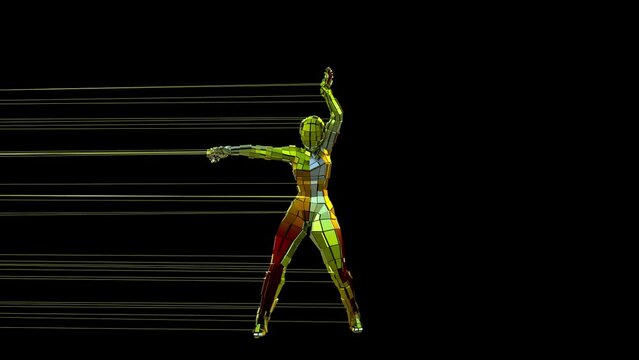 Party Dancer 3D Animation With Alpha Video