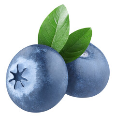Delicious blueberries cut out