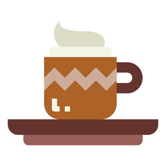 coffee cup flat icon style