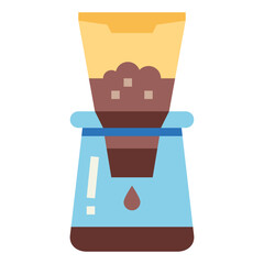 coffee filter flat icon style