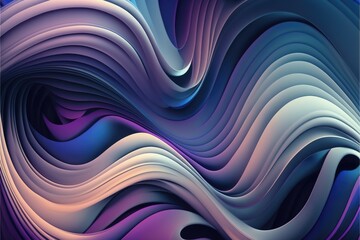 horizontal colorful abstract wave generative ai background 