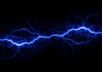 Blue lightning, cold electrical discharge, element danger - 568437598