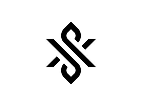 modern leter X thorn illustration vector logo