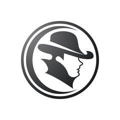 Gentleman icon vector fashion boutique and design symbol