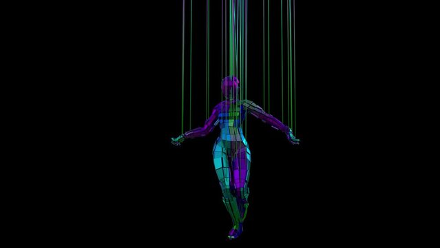 Party Dancer 3D Animation With Alpha Video
