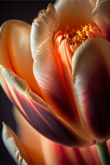 Close-up of a tulip flower created using Generative AI