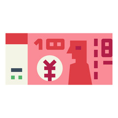 Yuan flat icon style