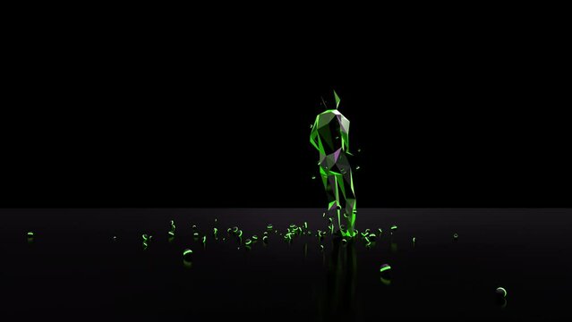Party Dancer 3D Animation With Alpha Video
