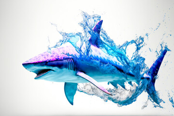 Abstraction of Shark Painting Generative AI