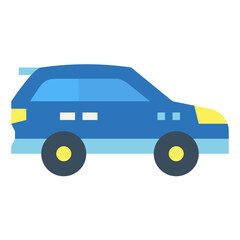 hatchback flat icon style