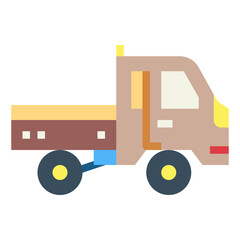 mini truck flat icon style