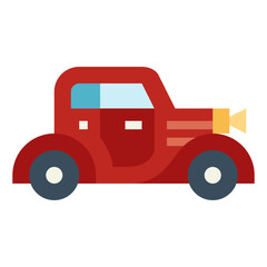 retro car flat icon style