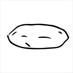 illustration black and white pillow for sleeping.