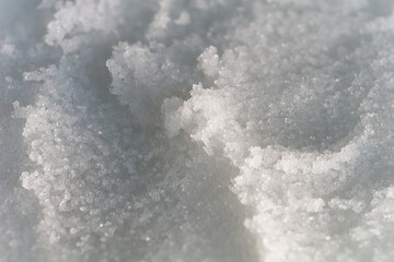 Macro photo of the surface of the salt in the bowl (abstract, textured background)