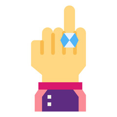 ring flat icon style