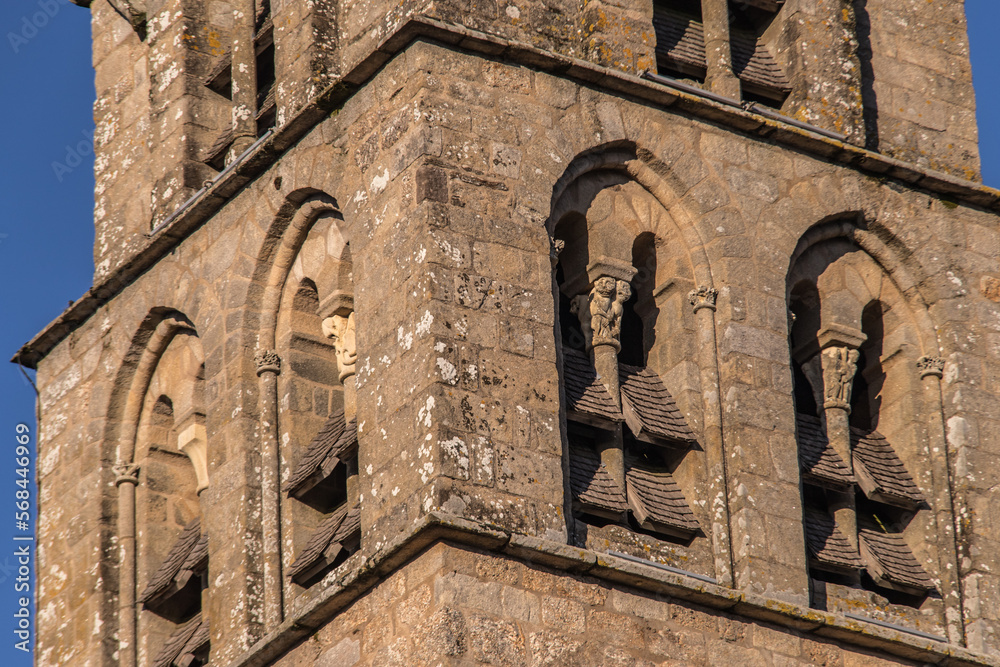 Canvas Prints Uzerche (Corrèze, France) - Détail du clocher de l'abbatiale Saint Pierre