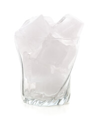 Ice in a glass.