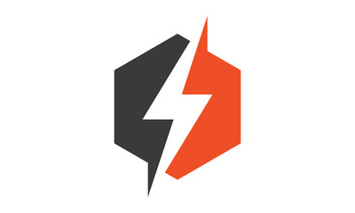 Electric logo design template