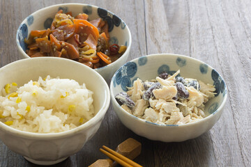 炊き込みご飯　晩ご飯セット　
