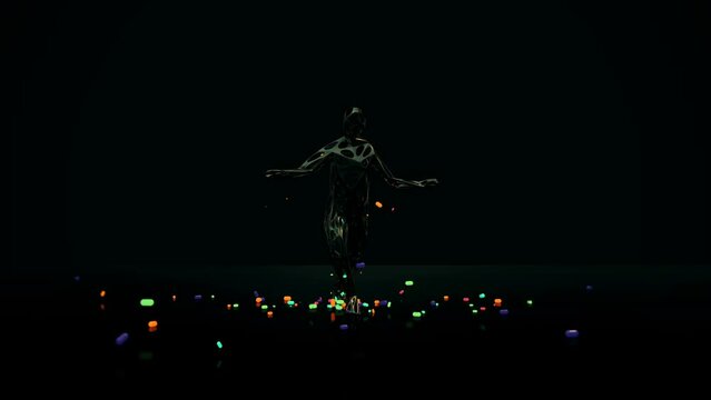 Party Dancer 3D Animation With Alpha Video