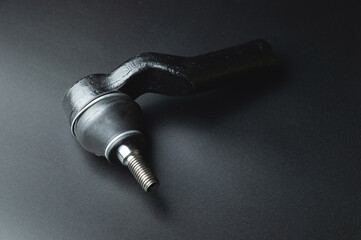 Close-up of Tie Rod or Ball Joints. New spare part for steering tie rod. Trade in spare parts or...