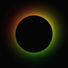 Circle illuminate light frame with color gradient