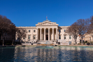 Naklejka premium Marseille, France - FEB 28, 2022: Exterior view of the Palace of Justice in Marseille, France