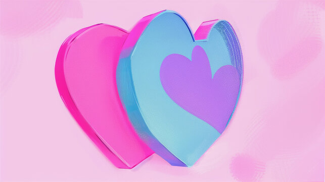 ハートマークの抽象的なイメージ　壁紙　バレンタイン　結婚　恋愛Abstract image of a heart mark Wallpaper Valentine Marriage Love