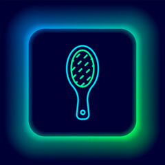 Glowing neon line Nail file icon isolated on black background. Manicure tool. Colorful outline concept. Vector