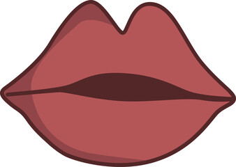 Red lips are very beautiful.