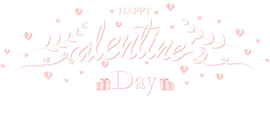 Fototapeta na wymiar Cute fonts for Valentine's Day.