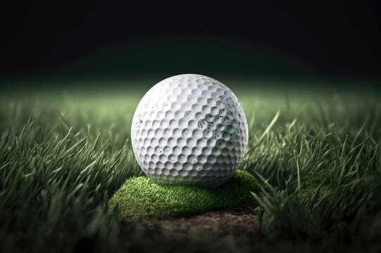 golf ball on the grass, Golf shot images, generative ai