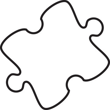 Einfache Vektorgrafik eines Puzzleteils
