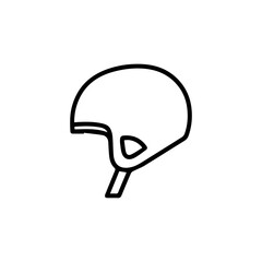 helmet line art vector illustration in isolated background