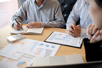 Business People Meeting Design Ideas professional investor working new start up project. Concept. business planning in office