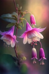Obraz na płótnie Canvas close up of a flower with a blurry background. generative ai.