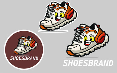 Shoes Shop Logo Template Design cartoon icon design template modern vector, art abstract shoes sneaker logo design vector, Shoes Store