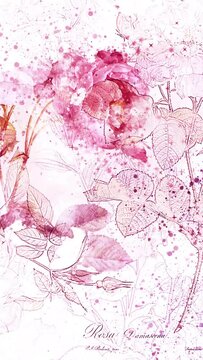 rose floral animated background