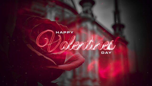 Valentine's Day Motion Typography with Rose