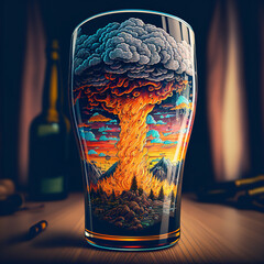 an atomic bomb in a pint Generative AI