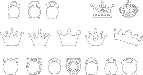 various sketches of vector illustrations of ornate ornaments