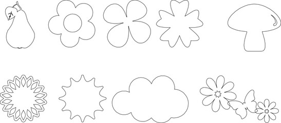 various sketches of vector illustrations of ornate ornaments