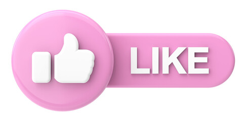 like button. like icon. 3D illustration.