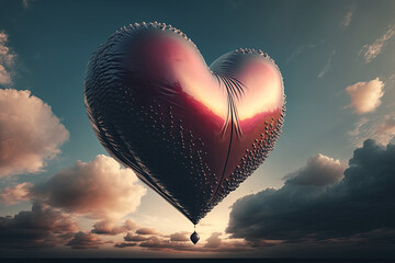 Fototapeta premium Valentines Day Heart Balloon