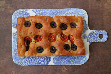 Close up Tradition Italian Bread , Focaccia Bread