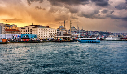 Fototapeta premium View of Galata port in Istanbul