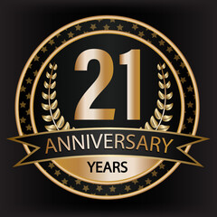 Gradient vector 21 year anniversary and anniversary