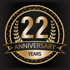 Gradient vector 22 year anniversary and anniversary