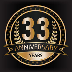 Gradient vector 33 year anniversary and anniversary