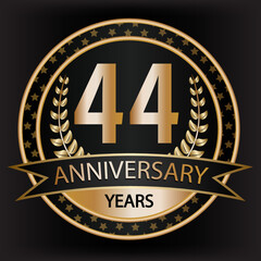 Gradient vector 44 year anniversary and anniversary